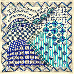 Zentangle 265-String 55-colored & shaded